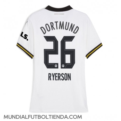 Camiseta Borussia Dortmund Julian Ryerson #26 Tercera Equipación Replica 2024-25 para mujer mangas cortas